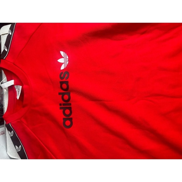 Adidas Crewneck Sweatshirt Mens Size XL Red Streetwear Trefoil Logo Retro - Picture 2 of 4